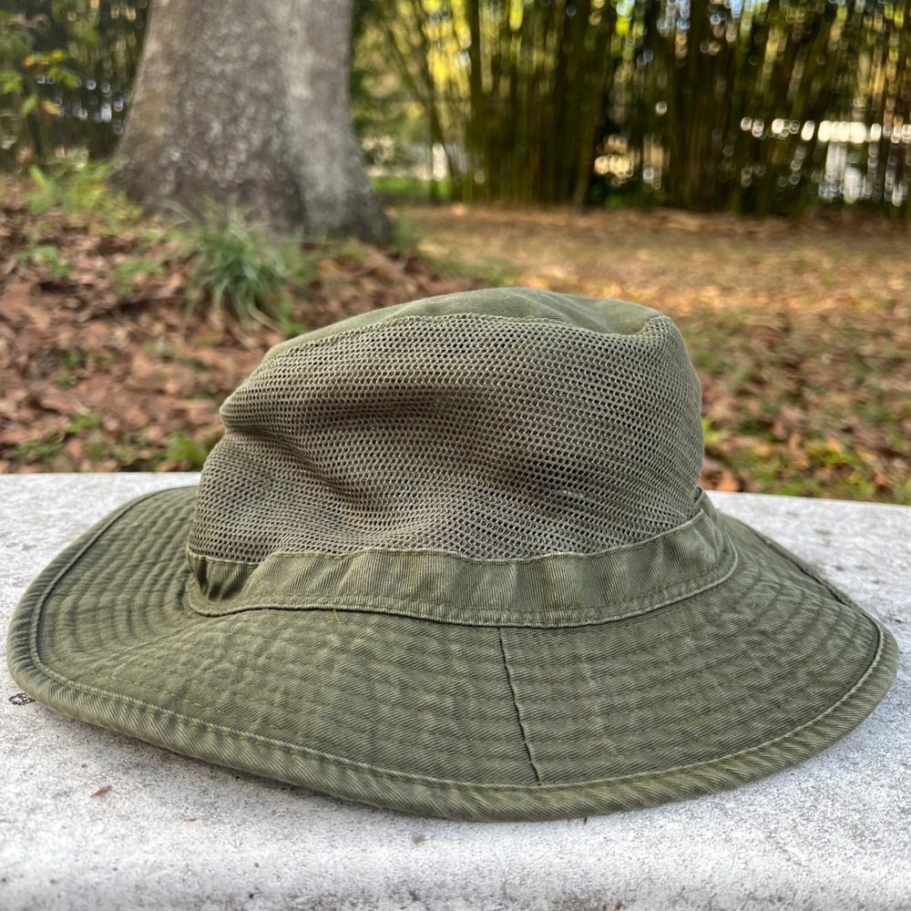 Nissin Headwear Olive Green Mesh Boonie Hat Mens Large Fishing Hiking Safari